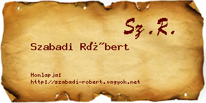 Szabadi Róbert névjegykártya